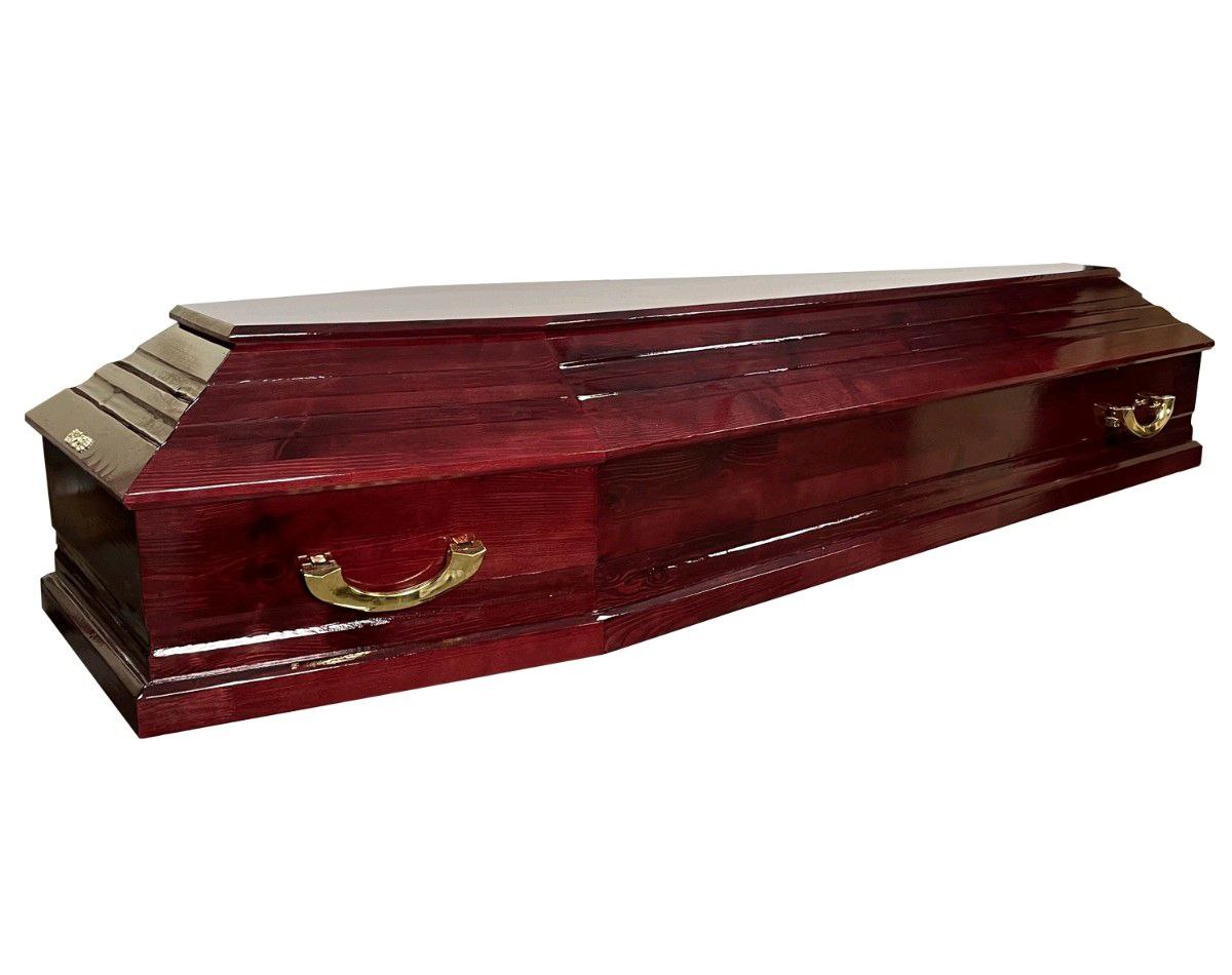 Гроб социальный, бархат, прямоугольный
