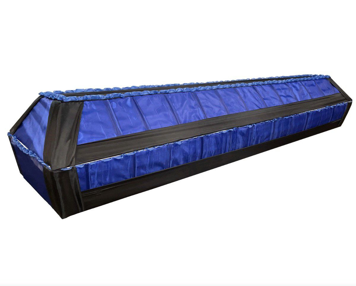 Гроб социальный, бархат, прямоугольный