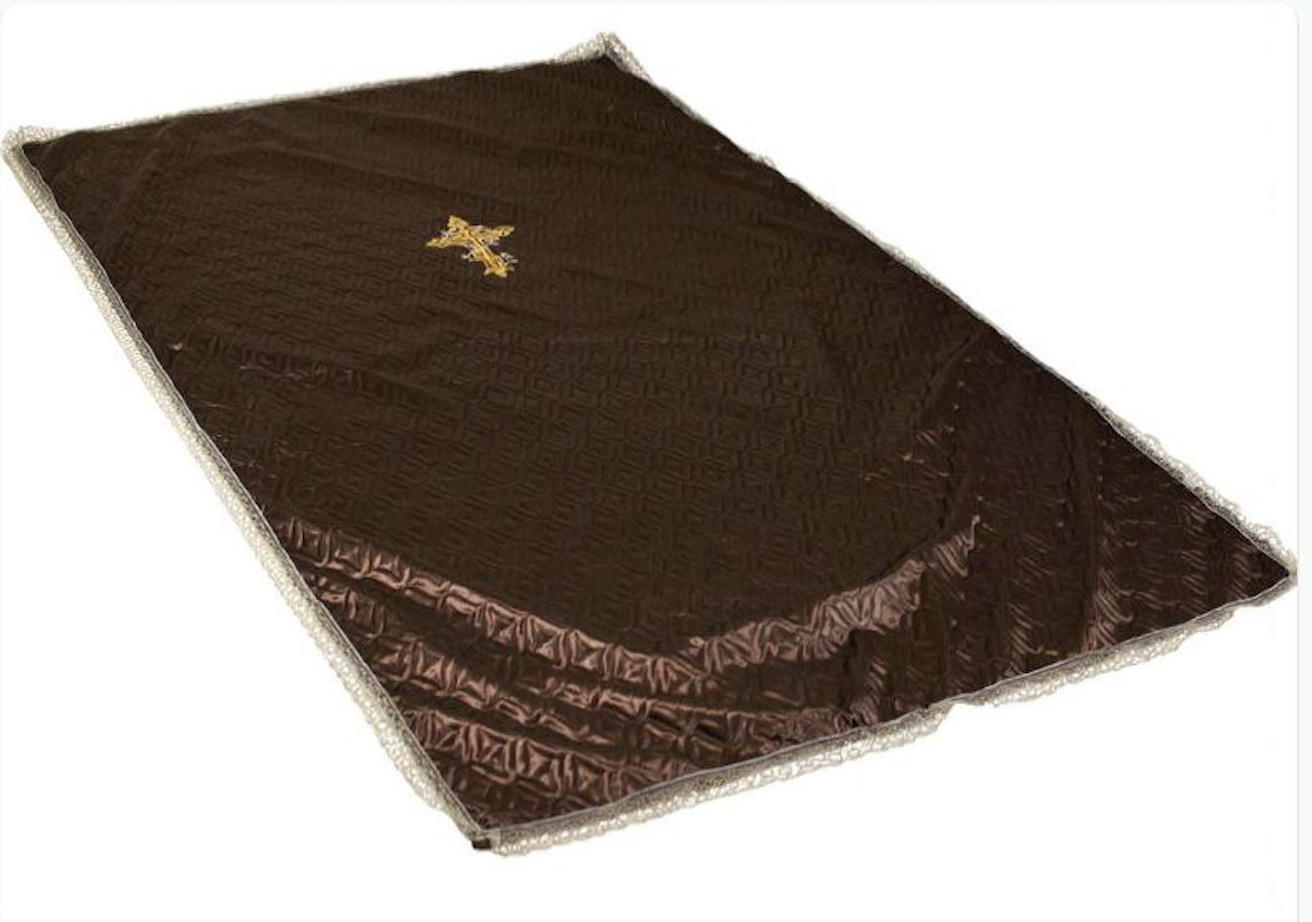 Гроб социальный, бархат, прямоугольный